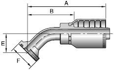 Parker 78 series 14F78 crimp fitting