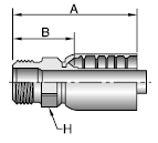 Parker 77 series 10177 crimp fitting