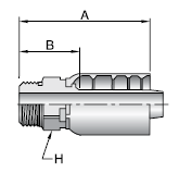 Parker 77 series 10577 crimp fitting