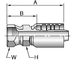 Parker 77 series 10677 crimp fitting