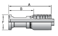 Parker 77 series 11577 crimp fitting