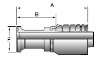 Parker 77 series 14A77 crimp fitting