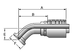 Parker 77 series 14F77 crimp fitting