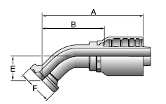 Parker 77 series 16F77 crimp fitting