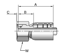 Parker 77 series 1C977 crimp fitting