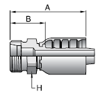 Parker 77 series 1D277 crimp fitting