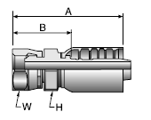 Parker 77 Series 1GU77 Crimp Fitting