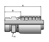 Parker 77 series 1J077 crimp fitting