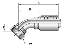 Parker 77 series 1J777 crimp fitting