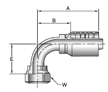 Parker 77 series 1J977 crimp fitting