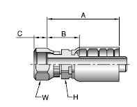 Parker 77 series 1JC77 crimp fitting