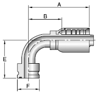 Parker 77 series 1X977 crimp fitting