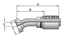 Parker 77 series 1XB77 crimp fitting