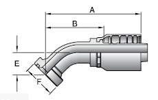 Parker 77 series 1XF77 crimp fitting