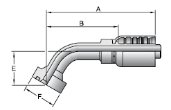 Parker 77 series 1XG77 crimp fitting