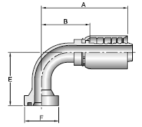 Parker 77 series 1XN77 crimp fitting