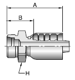 Parker 77 series 1ZM77 crimp fitting