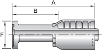 Parker 76 series 18A76 crimp fitting