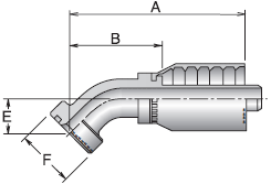 Parker 76 series 18F76 crimp fitting