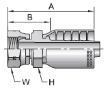 Parker 73 series 1GU73 crimp fitting