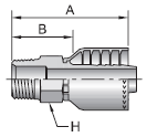 Parker 71 series 10171 crimp fitting