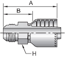 Parker 71 series 10371 crimp fitting