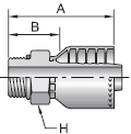 Parker 71 series 10571 crimp fitting