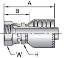 Parker 71 series 10671 crimp fitting