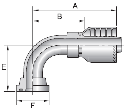 Parker 71 series 11971 crimp fitting