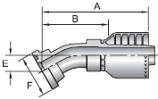 Parker 71 series 12671 crimp fitting