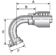 Parker 71 series 12U71 crimp fitting