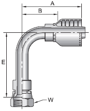 Parker 71 series 14171 crimp fitting