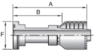 Parker 71 series 16A71 crimp fitting