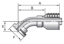 Parker 71 series 16F71 crimp fitting