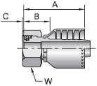 Parker 71 series 1C971 crimp fitting