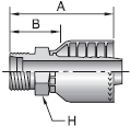 Parker 71 series 1D271 crimp fitting