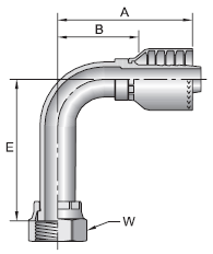 Parker 71 series 1J171 crimp fitting