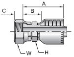 Parker 71 series 1JC71 crimp fitting