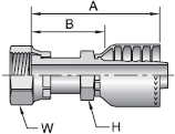 Parker 71 series 1JS71 crimp fitting