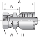 Parker 71 series 1MU71 crimp fitting