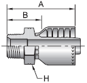 Parker 71 series 1UT71 crimp fitting