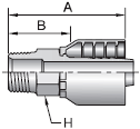 Parker 70 series 10170 crimp fitting