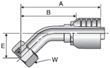 Parker 70 series 10C70 crimp fitting