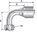 Parker 70 series 11C70 crimp fitting