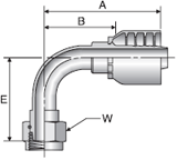 Parker 70 series 1B270 crimp fitting