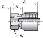 Parker 70 series 1C970 crimp fitting