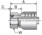 Parker 70 series 1CA70 crimp fitting