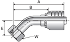 Parker 70 series 1CE70 crimp fitting