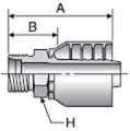 Parker 70 series 1D270 crimp fitting