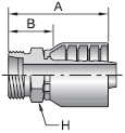 Parker 70 series 1FG70 crimp fitting